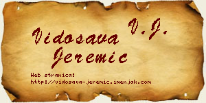Vidosava Jeremić vizit kartica